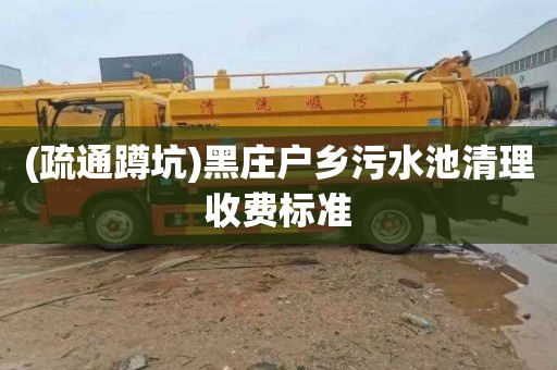 (疏通蹲坑)黑庄户乡污水池清理收费标准