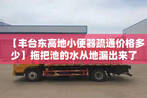 【丰台东高地小便器疏通价格多少】拖把池的水从地漏出来了