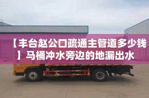 【丰台赵公口疏通主管道多少钱】马桶冲水旁边的地漏出水