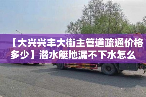 【大兴兴丰大街主管道疏通价格多少】潜水艇地漏不下水怎么办