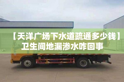 【天洋广场下水道疏通多少钱】卫生间地漏渗水咋回事