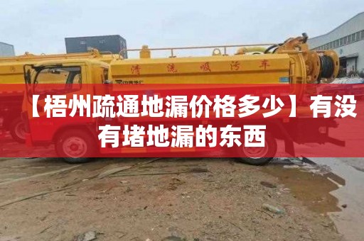 【梧州疏通地漏价格多少】有没有堵地漏的东西