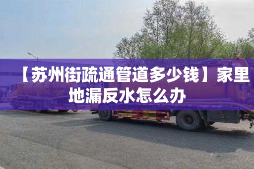 【苏州街疏通管道多少钱】家里地漏反水怎么办