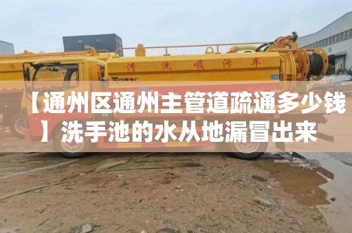 【通州区通州主管道疏通多少钱】洗手池的水从地漏冒出来