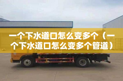 一个下水道口怎么变多个（一个下水道口怎么变多个管道）