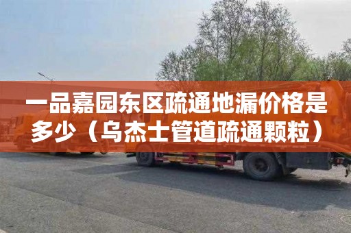 一品嘉园东区疏通地漏价格是多少（乌杰士管道疏通颗粒）