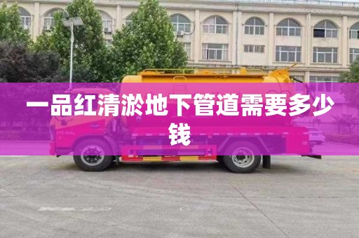 一品红清淤地下管道需要多少钱