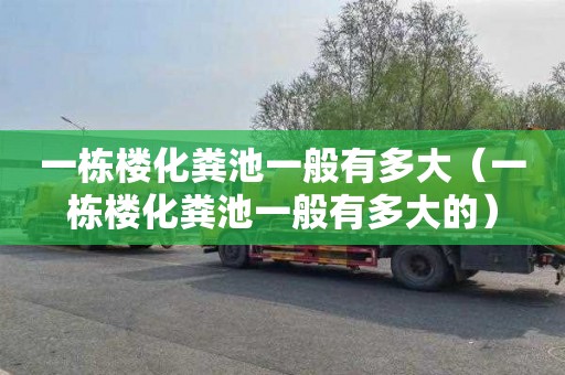 一栋楼化粪池一般有多大（一栋楼化粪池一般有多大的）
