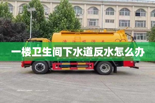 一楼卫生间下水道反水怎么办