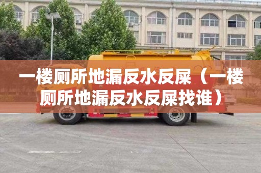 一楼厕所地漏反水反屎（一楼厕所地漏反水反屎找谁）