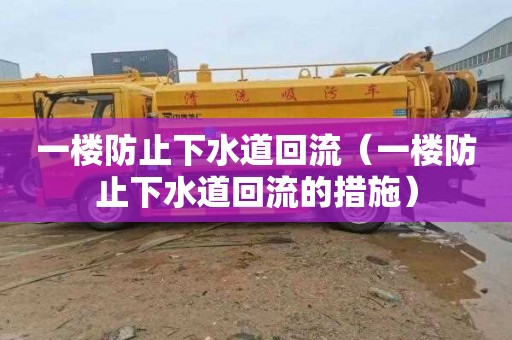 一楼防止下水道回流（一楼防止下水道回流的措施）