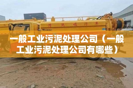 一般工业污泥处理公司（一般工业污泥处理公司有哪些）