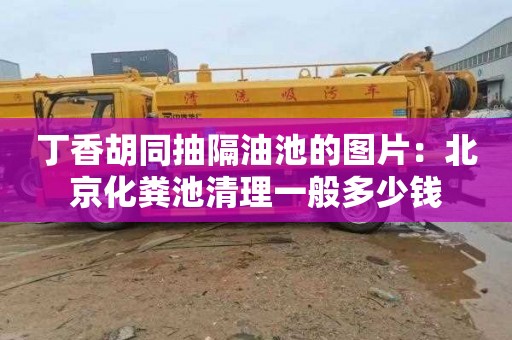丁香胡同抽隔油池的图片：北京化粪池清理一般多少钱