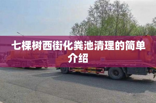 七棵树西街化粪池清理的简单介绍