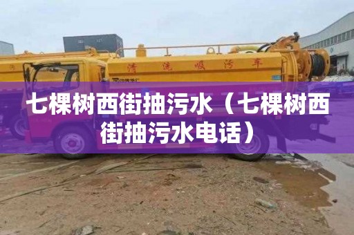 七棵树西街抽污水（七棵树西街抽污水电话）