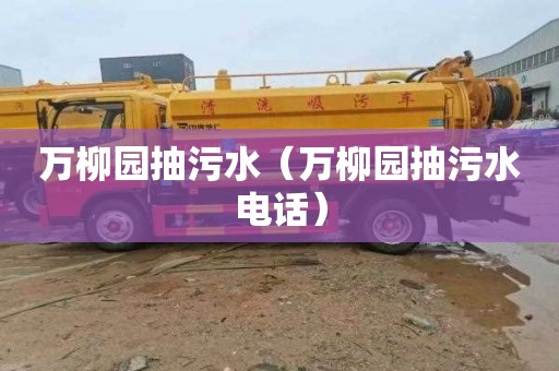万柳园抽污水（万柳园抽污水电话）