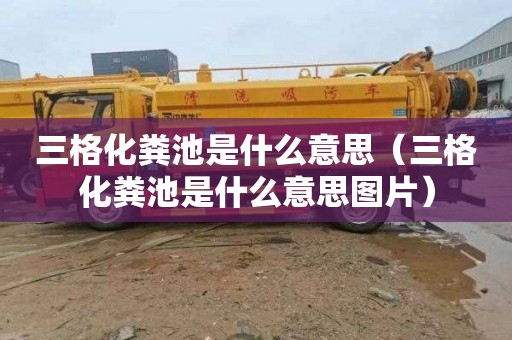 三格化粪池是什么意思（三格化粪池是什么意思图片）