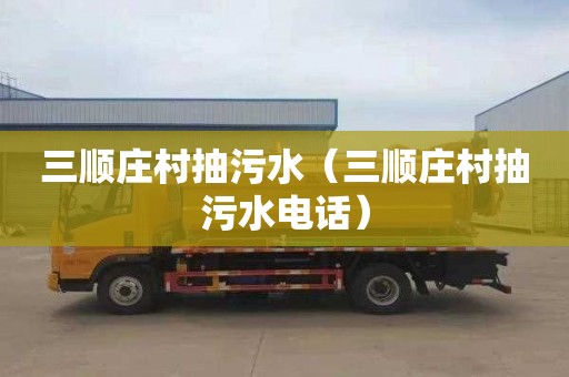 三顺庄村抽污水（三顺庄村抽污水电话）