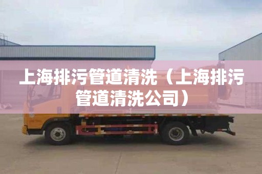 上海排污管道清洗（上海排污管道清洗公司）