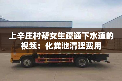 上辛庄村帮女生疏通下水道的视频：化粪池清理费用