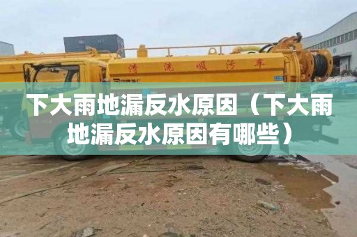 下大雨地漏反水原因（下大雨地漏反水原因有哪些）