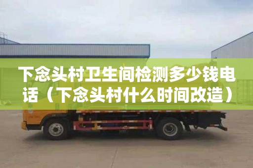 下念头村卫生间检测多少钱电话（下念头村什么时间改造）