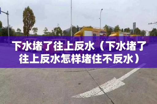 下水堵了往上反水（下水堵了往上反水怎样堵住不反水）