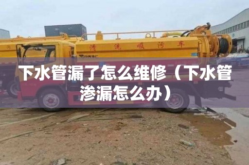 下水管漏了怎么维修（下水管渗漏怎么办）