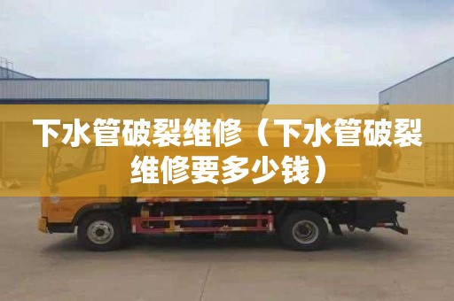 下水管破裂维修（下水管破裂维修要多少钱）