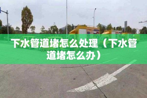 下水管道堵怎么处理（下水管道堵怎么办）