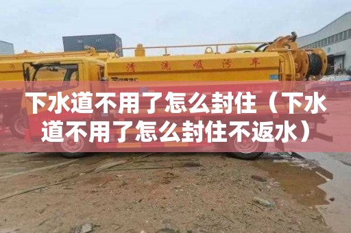 下水道不用了怎么封住（下水道不用了怎么封住不返水）