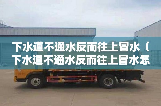 下水道不通水反而往上冒水（下水道不通水反而往上冒水怎么办）