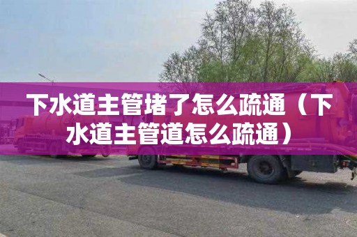 下水道主管堵了怎么疏通（下水道主管道怎么疏通）