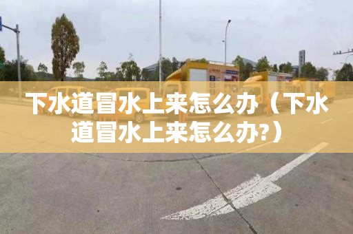 下水道冒水上来怎么办（下水道冒水上来怎么办?）