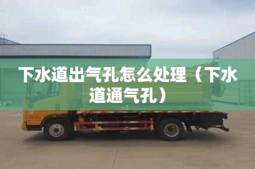 下水道出气孔怎么处理（下水道通气孔）