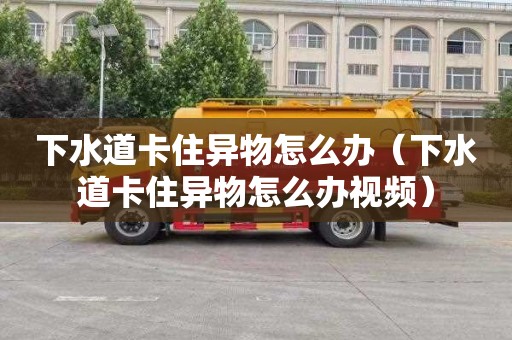 下水道卡住异物怎么办（下水道卡住异物怎么办视频）