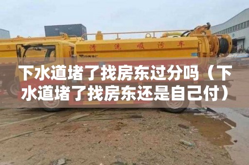 下水道堵了找房东过分吗（下水道堵了找房东还是自己付）