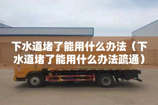 下水道堵了能用什么办法（下水道堵了能用什么办法疏通）