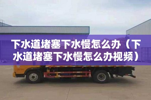 下水道堵塞下水慢怎么办（下水道堵塞下水慢怎么办视频）