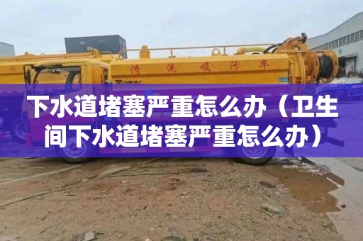 下水道堵塞严重怎么办（卫生间下水道堵塞严重怎么办）