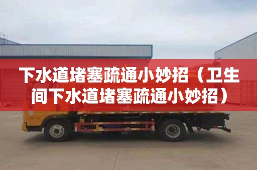 下水道堵塞疏通小妙招（卫生间下水道堵塞疏通小妙招）