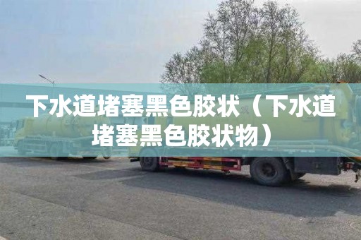 下水道堵塞黑色胶状（下水道堵塞黑色胶状物）