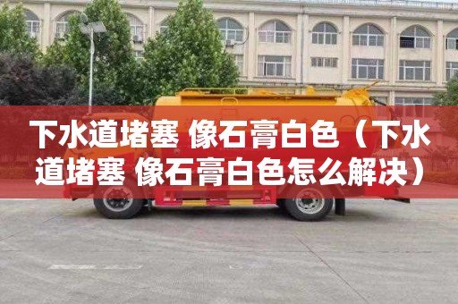 下水道堵塞 像石膏白色（下水道堵塞 像石膏白色怎么解决）
