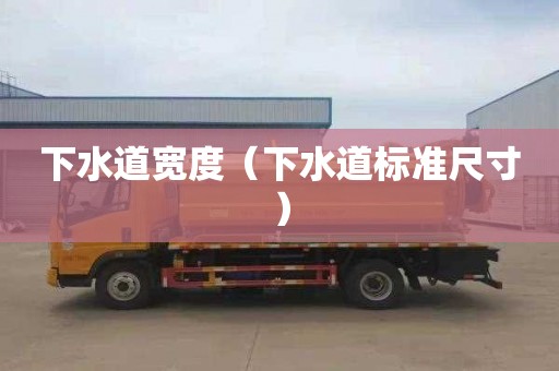 下水道宽度（下水道标准尺寸）