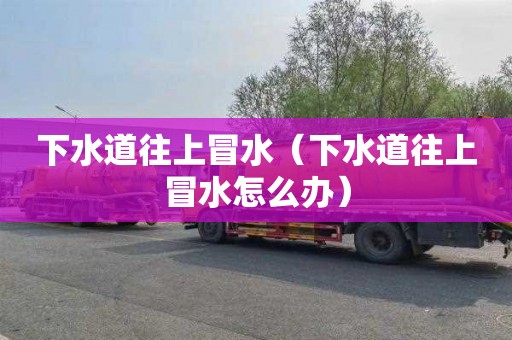 下水道往上冒水（下水道往上冒水怎么办）