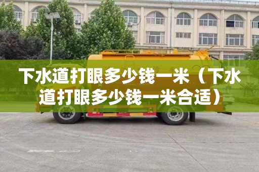 下水道打眼多少钱一米（下水道打眼多少钱一米合适）