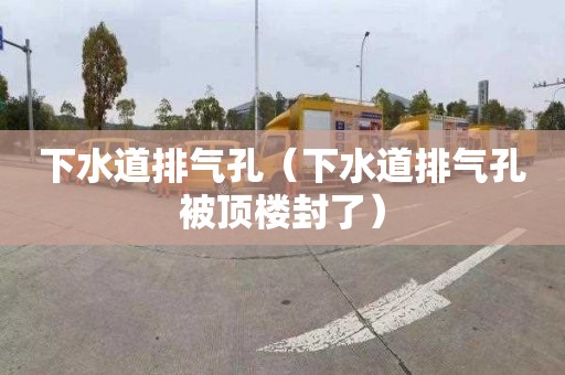 下水道排气孔（下水道排气孔被顶楼封了）