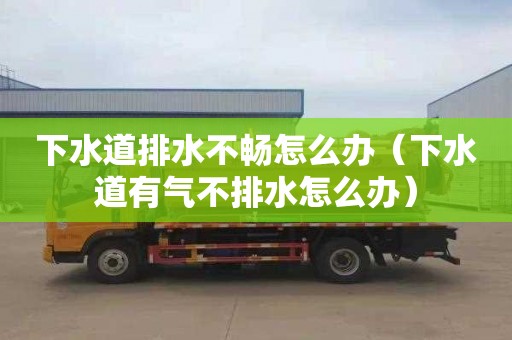 下水道排水不畅怎么办（下水道有气不排水怎么办）