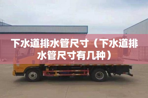 下水道排水管尺寸（下水道排水管尺寸有几种）