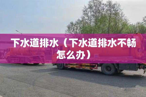 下水道排水（下水道排水不畅怎么办）